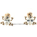 Crystal Lovely Animal 2015 Boucles d&#39;oreilles à neige nouvelle mode pour femmes E6332